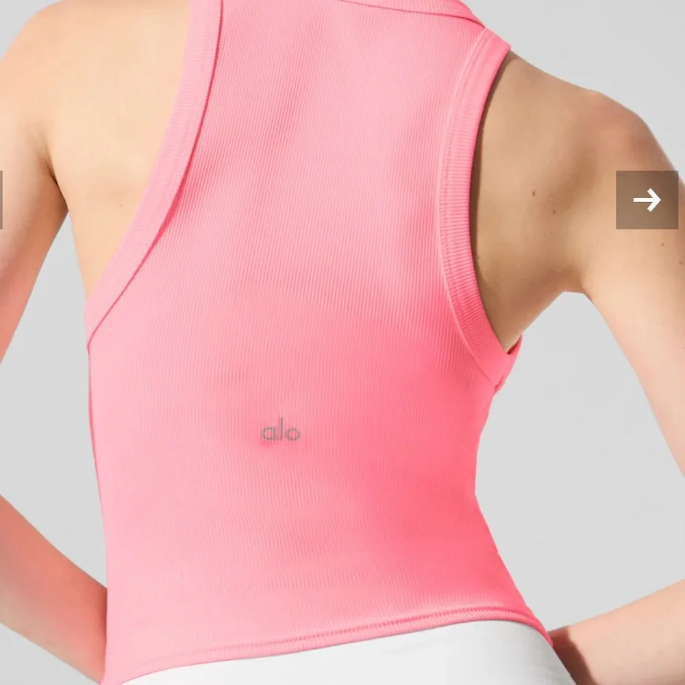Pink Ribbed Tank Top - Picture 2 of 5